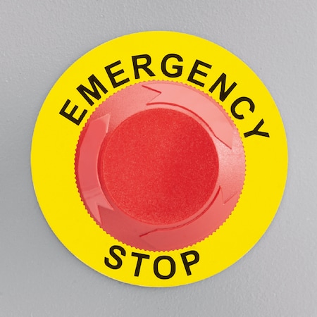 Panduit Raised Panel Label, Pre-Printed Emergenc C235A8-30-ES